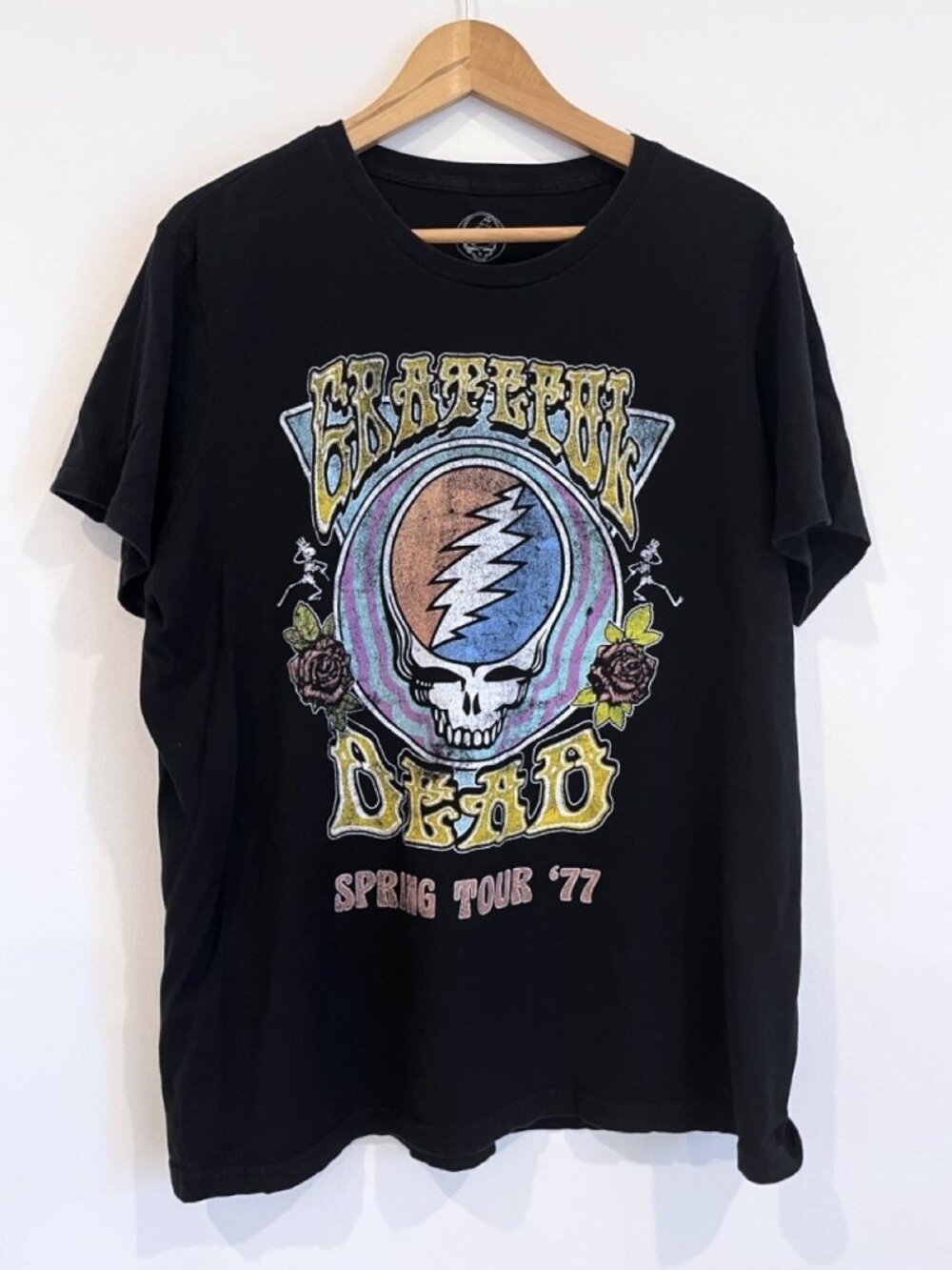 Grateful Dead Spring Tour 77 Steal Your Face Tee XL